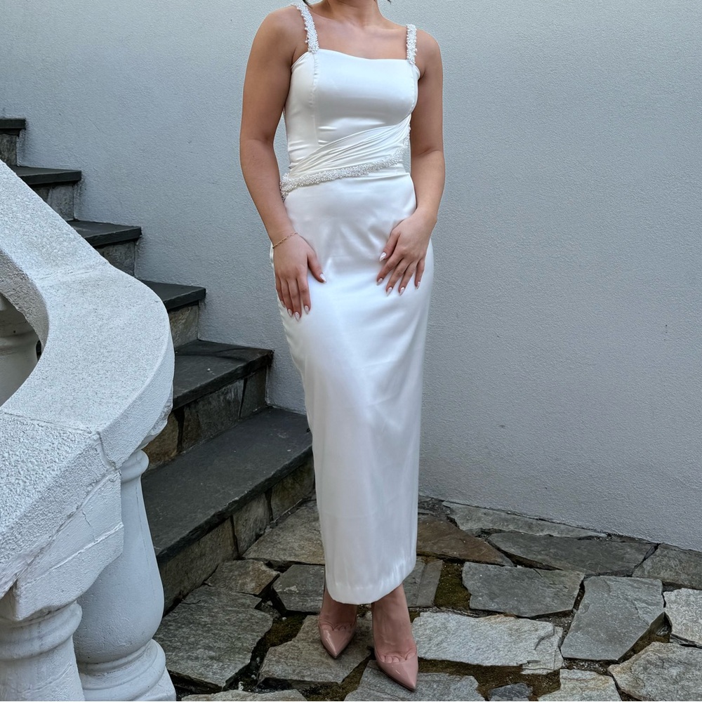 *Custom Made* White Midaxi dress